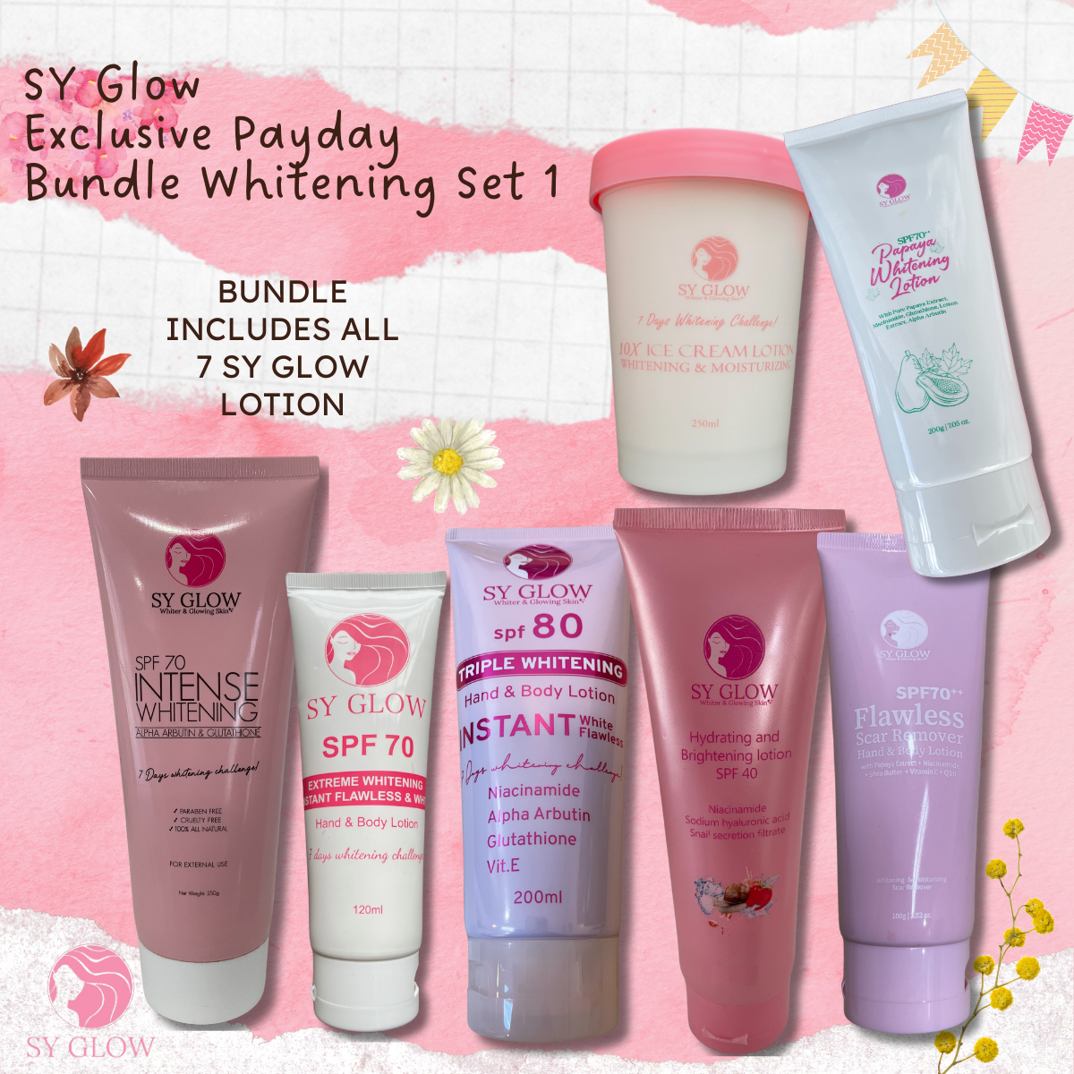 SY Glow Exclusive Payday Bundle Whitening Set 1