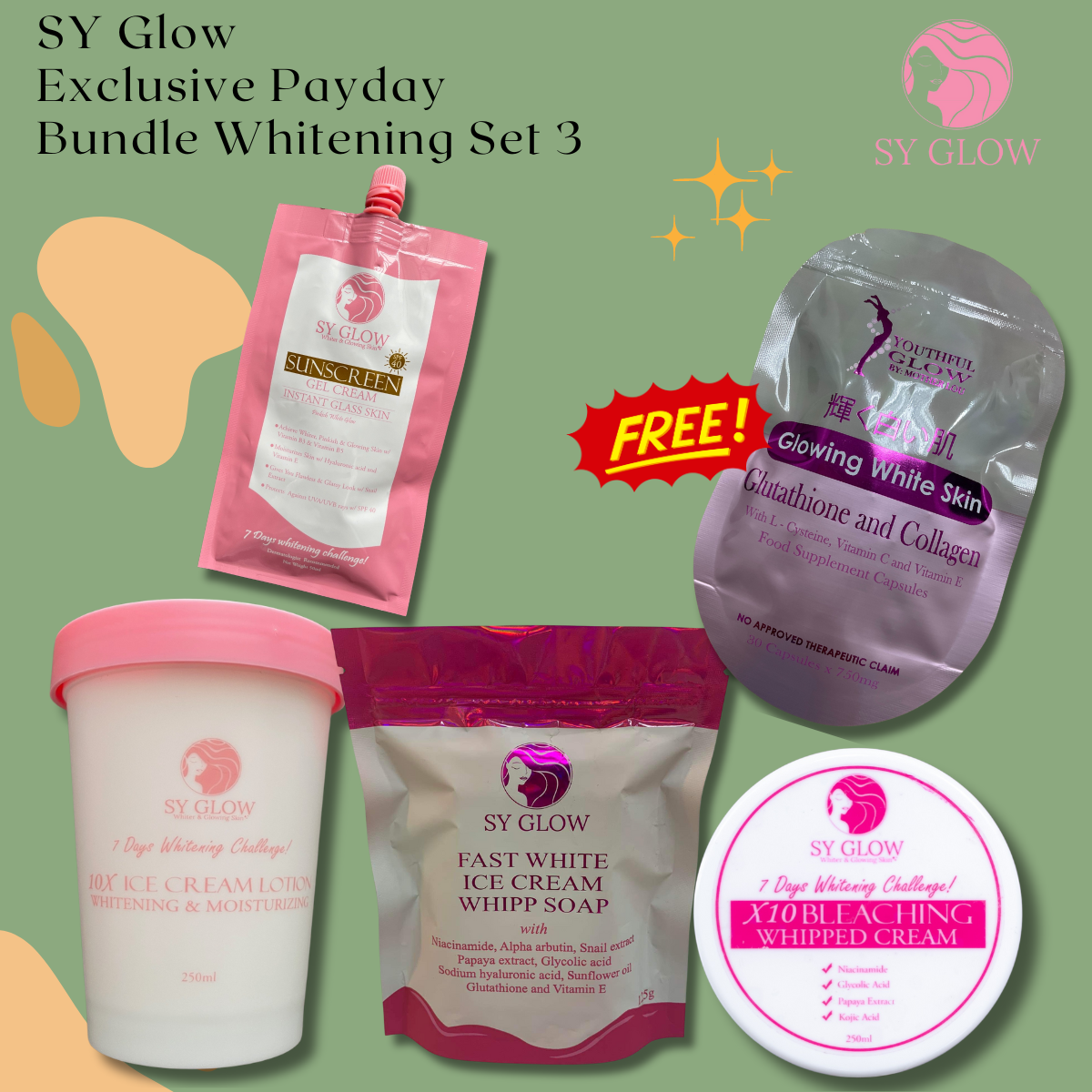 SY Glow Exclusive Payday Bundle Whitening Set 3